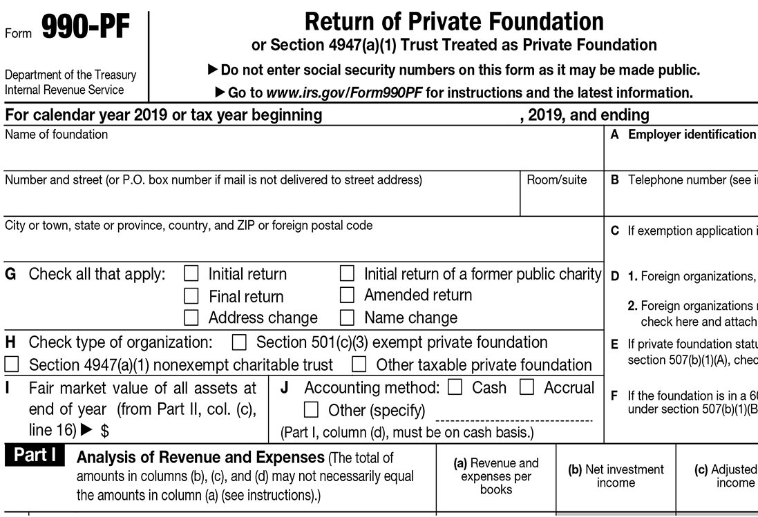 What is Form 990-PF