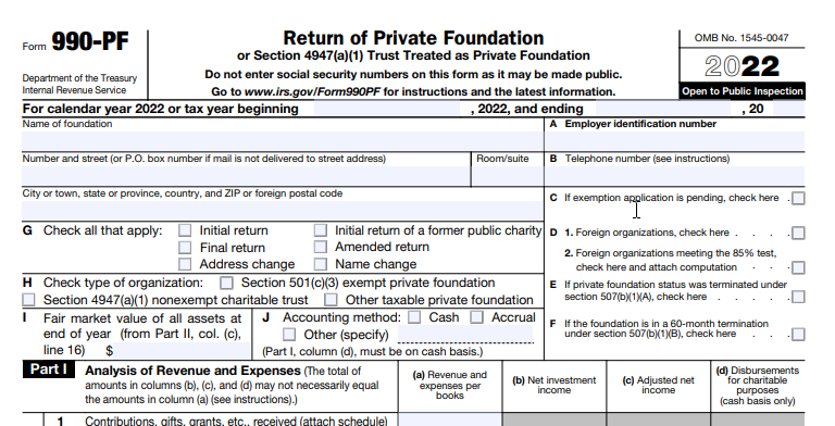 What is Form 990-PF